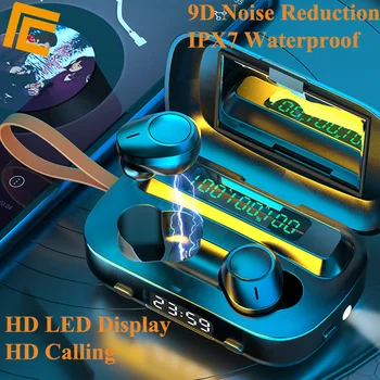 

Bluetooth 5.0 Earphone 9D Noise Reduction Wireless Headphone Waterproof Earbuds Headsets With Microphone for IOS Android Windows