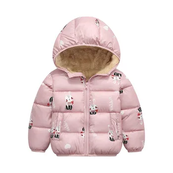 

Baby Girl Jacket Warm Toddler Children's Winter Girl's Cotton Padded Clothes Baby's Thickened Hooded Coat Kids Clothes