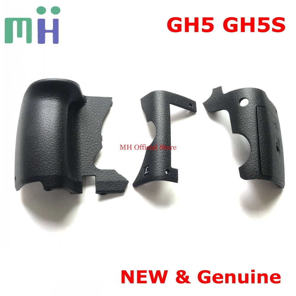 NEW For Panasonic GH5 GH5S SD Memory Card Cover Lid Door Grip Rubber + Front Cover Left Side Rubber For LUMIX DC-GH5S DC-GH5