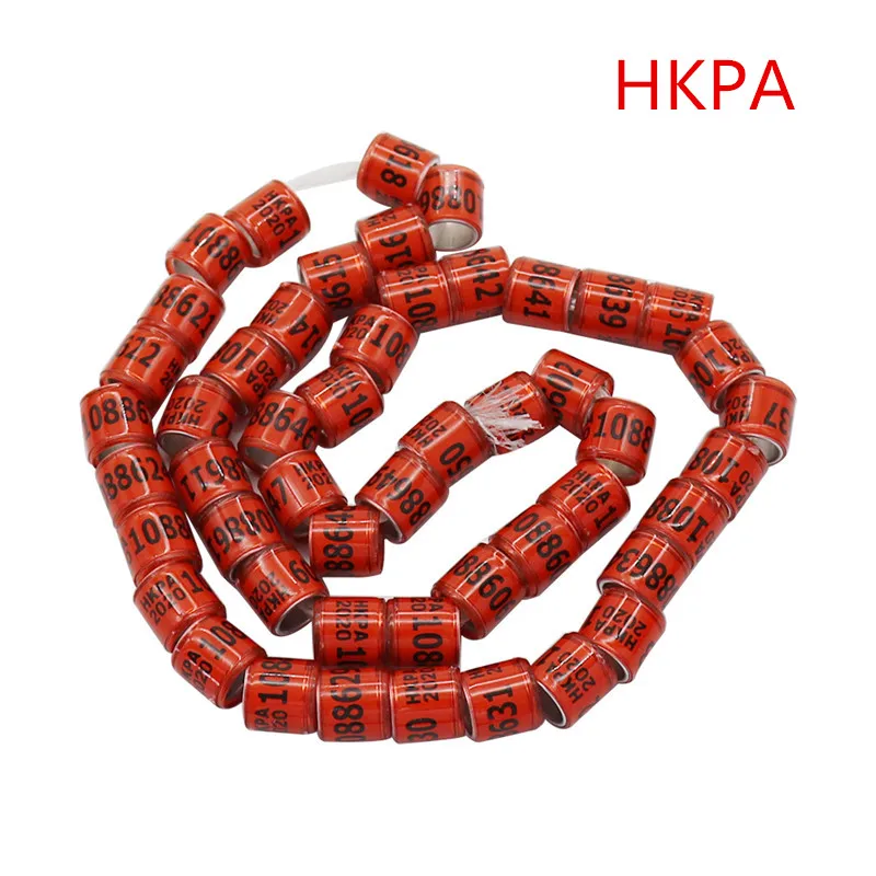 red 50 шт. разноцветное кольцо для ног голубя с сережками, качественное прочное кольцо для птиц, кольцо для ног голубя, инструменты для птиц - Цвет: red