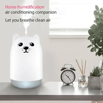 

ELOOLE Cute Cartoon Mini USB Humidifier Portable Aromatherapy Atomization Hydrate Air Purifier With LED Light For Home Car