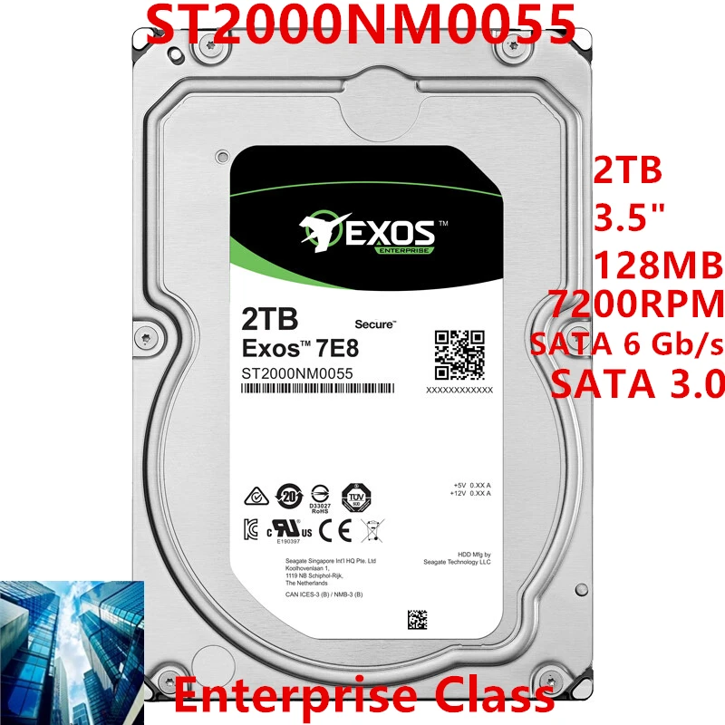 Новый оригинальный жесткий диск для Seagate 2 ТБ 3 5 дюйма SATA 6 ГБ/сек. 128 МБ 7200 об/мин