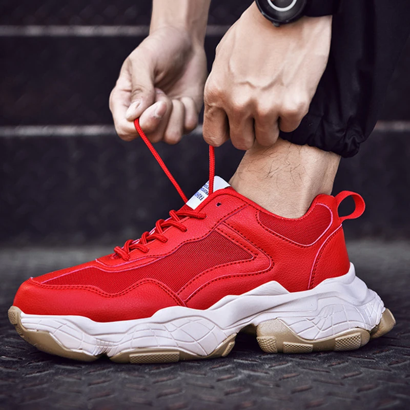 LITTHING Tenis Masculino Вулканизированная обувь мужские кроссовки Модные дышащие кроссовки на танкетке из сетчатого материала для мужчин большие размеры 39-44
