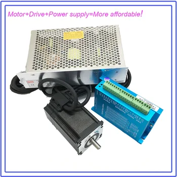 

1.5Nm 214Oz.in Nema23 57MM DC DSP Closed Loop Stepper Motor Drive Hybird Encoder Easy Step Servo + 2M Cables + Supply Power