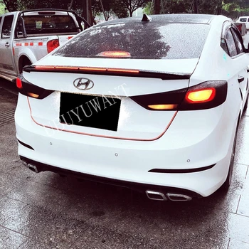 

For Hyundai Elantra 2015 2016 2017 2018 LED LIGHT ABS Plastic Exterior Rear Spoiler Tail Trunk Boot Wing Decoration Car Styling