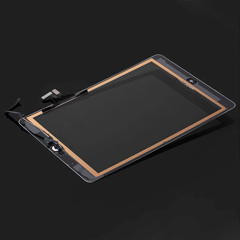 Замена для iPad Air touch Экран Сенсорный экран Стекло Digitizer Ремонт для iPad 5 Tablet Сенсорная панель + кнопка HOME FLEX кабель