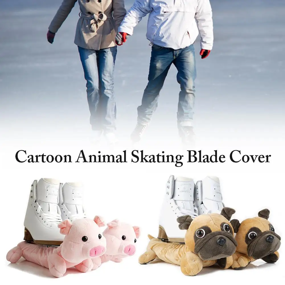 Ice Skating Shoes Cover Child Adult Cartoon Animal Plush Protector Skating Boot Case For Ice Skating Figure Skating Accessories