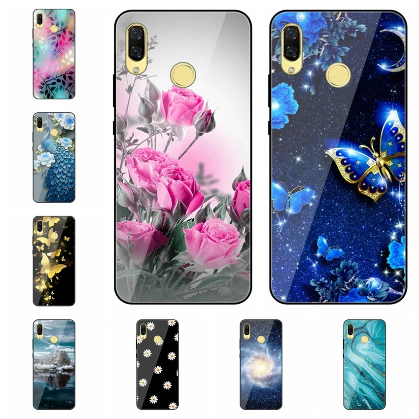 Чехол из закаленного стекла для телефона huawei Nova 3 3i 3e 6 &quotчерный чехол Защитный Nova3