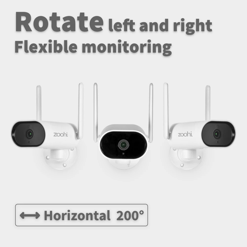IP камера видеонаблюдения Zoohi 1080P HD поворотная ночное видение двусторонняя