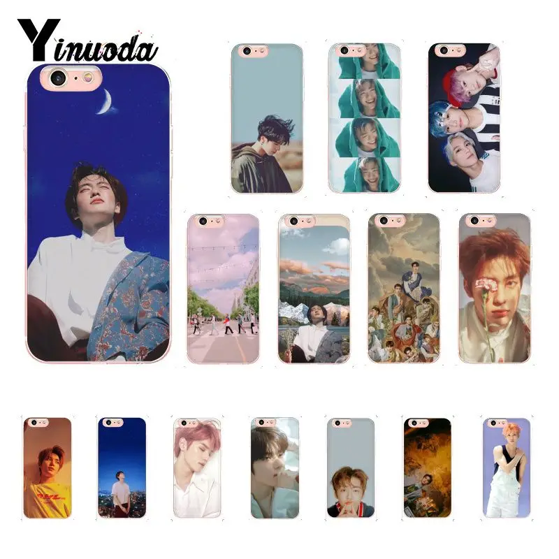Yinuoda KPOP корейский красивый мальчик NCT шаблон телефон чехол для iPhone 8 7 6 6S Plus X XS MAX 5 5S SE XR 10 Чехлы 11 pro max
