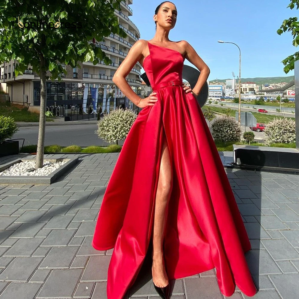 Vestito Damigella Lungo Ever-Pretty Con Volanti E Spacco - Scollo A V, Maniche Corte, 100% Poliestere - Foto 4