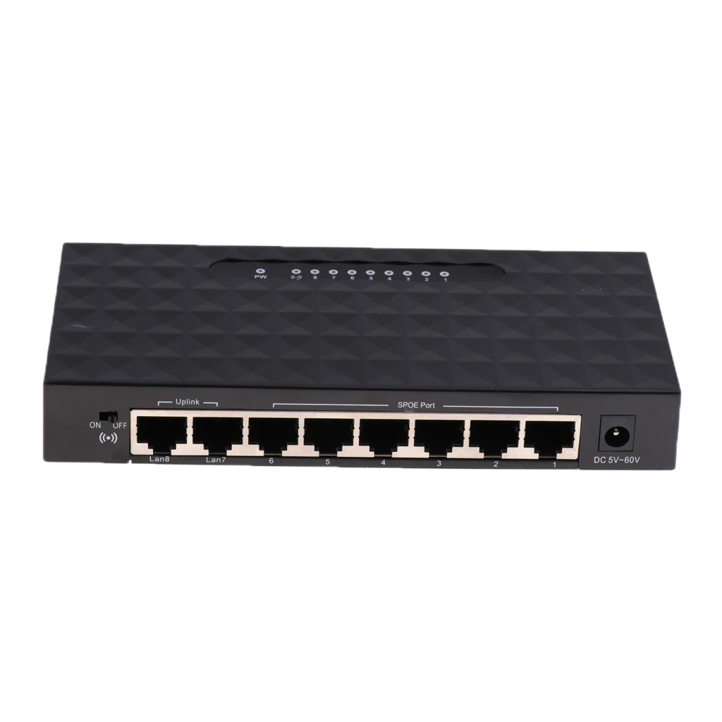 6Port SPoE Fast Switch with 2 Ethernet Uplink IEEE802.3/802.3u 10/100Mbps