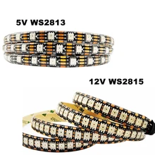 Tira de luces LED DC5V WS2813 DC12V WS2815 WS2812 actualizado 5050SMD, direccionable, Dual-Signal PixeIs IP65, resistente al agua