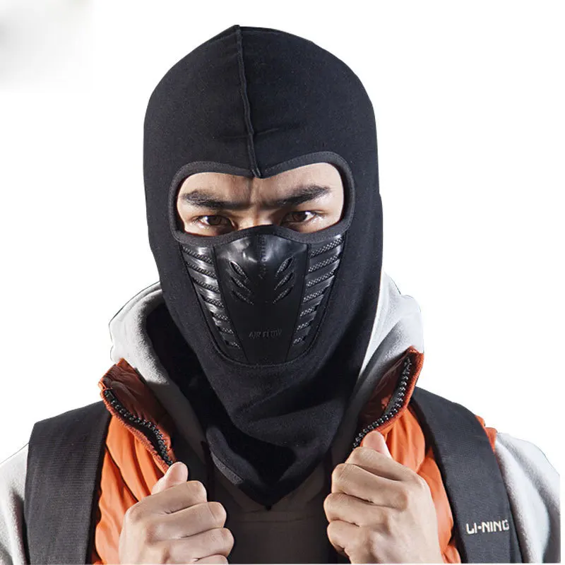 

Winter Outdoor Mountain Climbing Riding CS Masked Cap Brushed And Thick Warm Windproof Sports Motorcycle Cap Cover Set of Head C