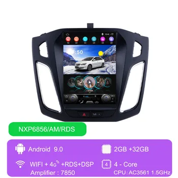 

9.7-inch Android 9 Tesla style vertical screen car multimedia player GPS navigation stereo radio For 2010-2016 Ford Focus