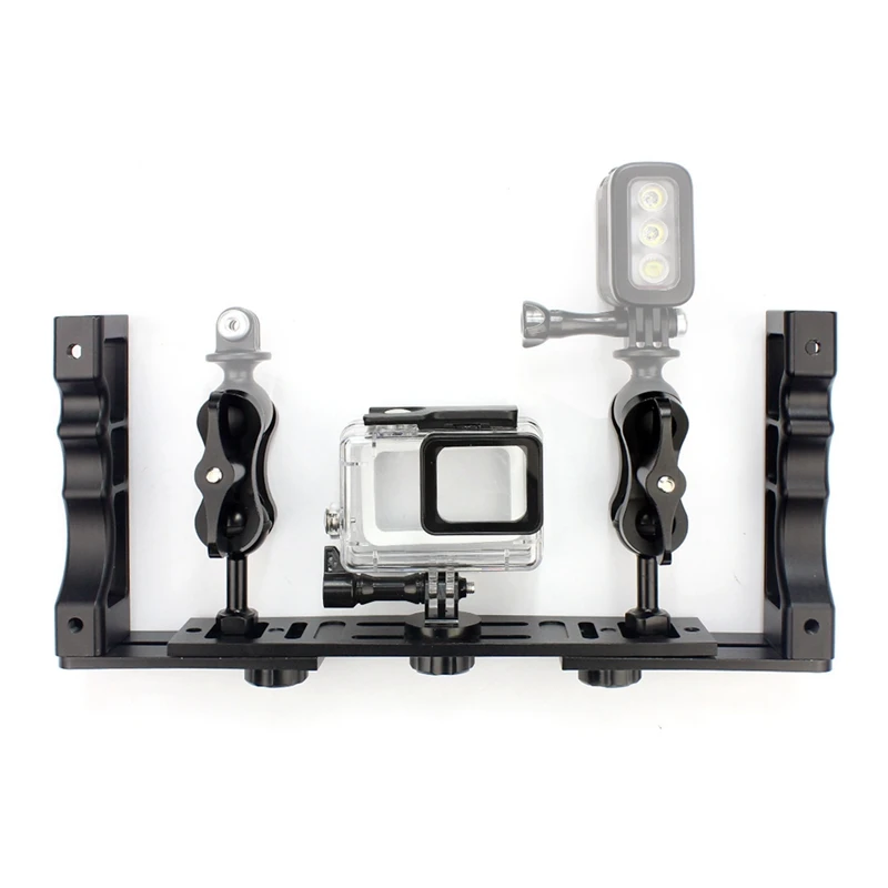 New Cnc Scuba Diving Underwater Light Arm System Three-Clip Tray Bracket Handle Grip Stabilizer Video Gopro Digital Slr Camera |