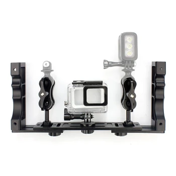 

New Cnc Scuba Diving Underwater Light Arm System Three-Clip Tray Bracket Handle Grip Stabilizer Video Gopro Digital Slr Camera