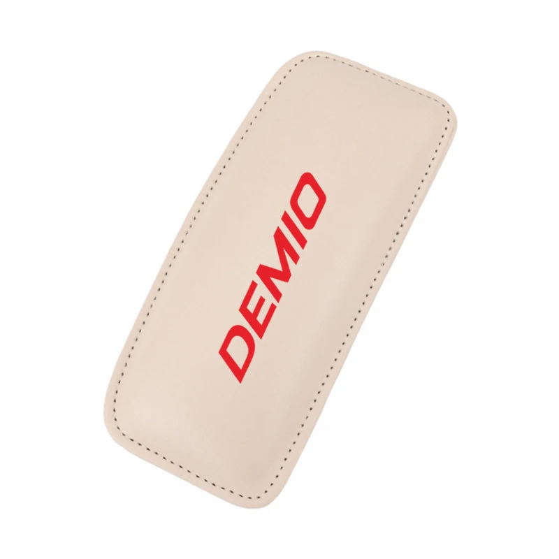 BEIGE red 1pcs Автомобиль ноги протектор Поддержка бедра подушки наколенники для Mazda Demio кожа интерьер - Название цвета: BEIGE red 1pcs
