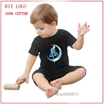 

Newborn Baby Boys Clothes Moon Prism Power make Up Sailor Moon Short Sleeve natural cotton romper high quality Toddler Outfits