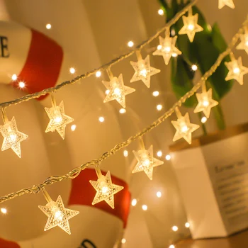 

QYJSD LED Star Lights String Звездная легкая струна Lights Christmas Indoor Background Wall Bedroom 2020 New Years Decoration