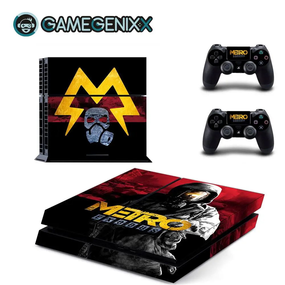 Защитная Наклейка GAMEGENIXX для консоли PS4 и 2 контроллеров-Metro