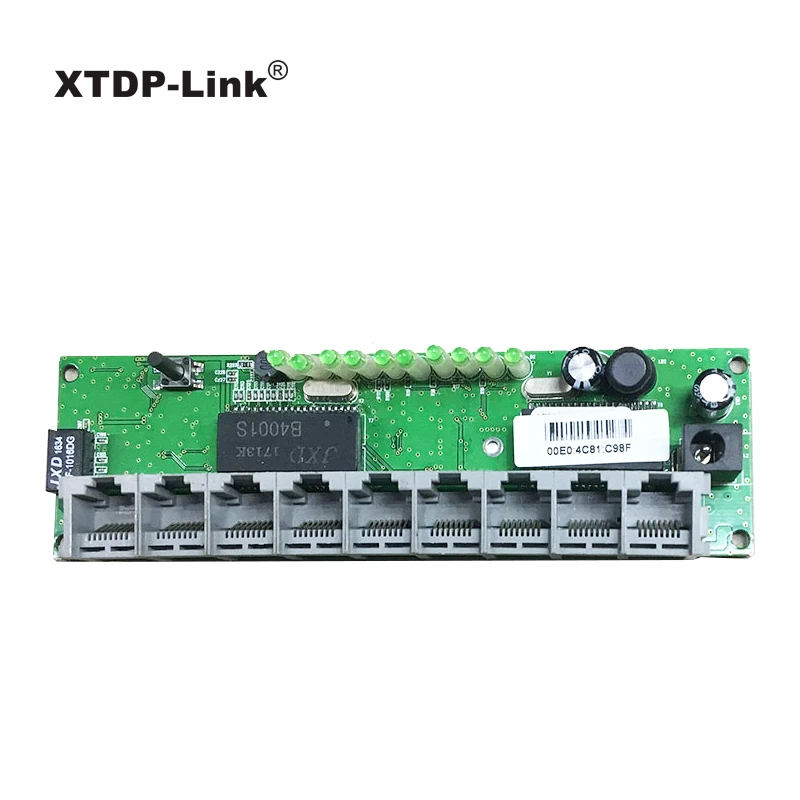 RJ45 180 degree 9 портов проводной маршрутизатор 100 Мбит/с 8 шт. Lan 1 порт Wan RJ45 опционально 90 или 180 градусов samrt модуль PCBA OEM/ODM чип realtek RTL8196E - Цвет: RJ45 180 degree