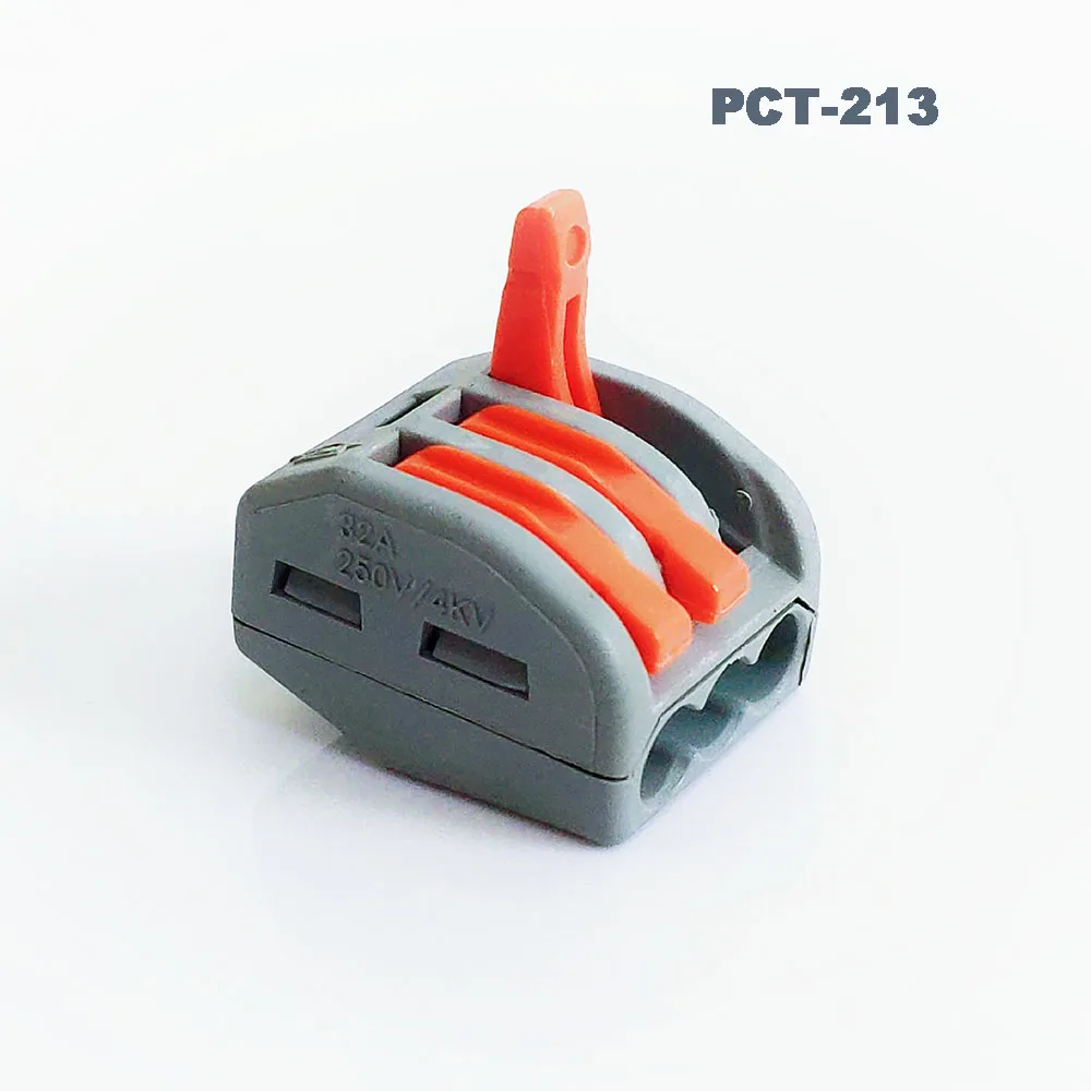 Кабельный разъем 30 шт. PCT-212 типа Мини Быстрый провод разъемы, универсальный компактный соединитель проводки, нажимной клеммный блок разъем