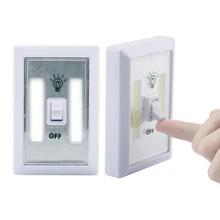 BORUiT Магнитный COB светодиодный шкаф с выключателем, кухонный шкаф для спальни, светильник для шкафа, беспроводной светильник для коридора, лестницы, ночник