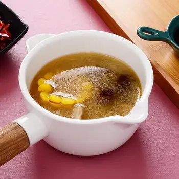 

White Ceramic Soup Oil Separator Gravy Oil Soup Fat Separator Grease Oiler Filter Strainer Bowl Kitchen Cooking Tools Home Greas