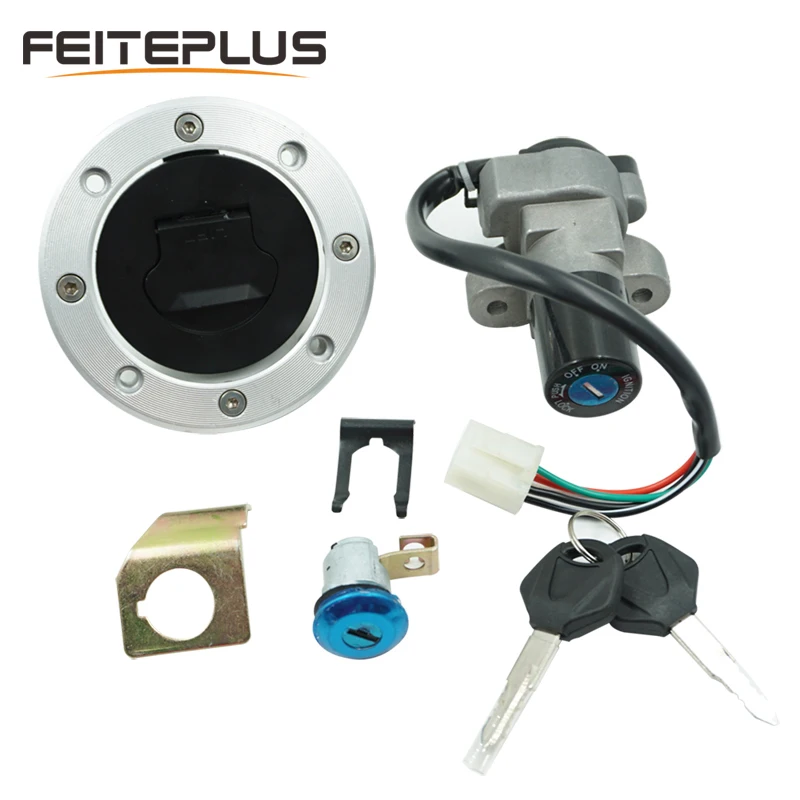 

For Suzuki GSXR1000 GSXR600 GSXR750 Motorcycle Ignition Switch Assembly Fuel Tank Cover Lock Gas Cap Engine Hook Locking Keys