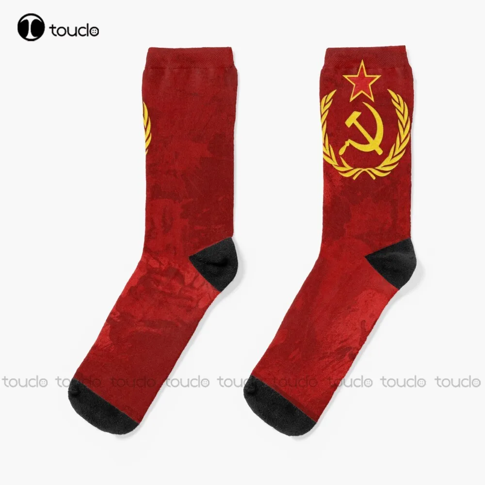 

Hammer And Sickle Russia Communist Communism Socialist Socialism Lenin Socks Novelty Socks Unisex Adult Teen Youth Socks Custom