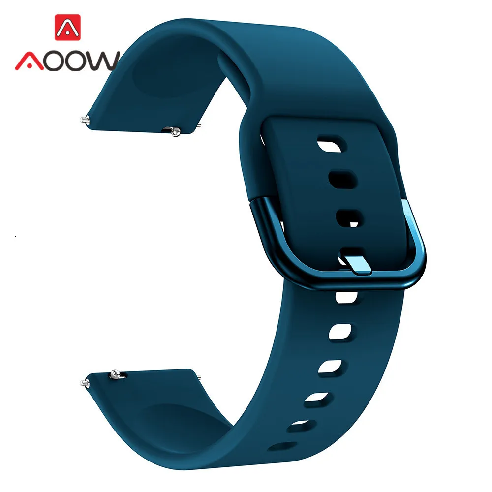 20 мм силиконовый ремешок для часов для samsung Galaxy Watch Active 42 мм Garmin Huami Amazfit bip huawei сменный Браслет