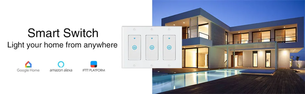 US smart switch Alexa Сенсорная панель умный wifi переключатель умный дом устройства wifi управление