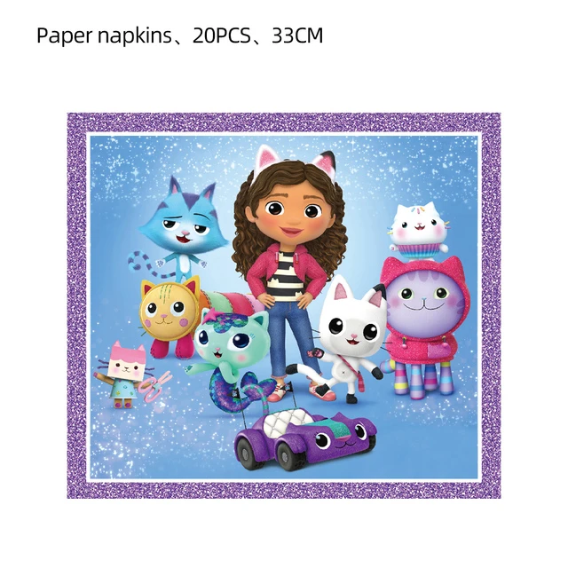 101Pcs Anniversaire Vaisselle Kit Gabby Et La Maison Magique