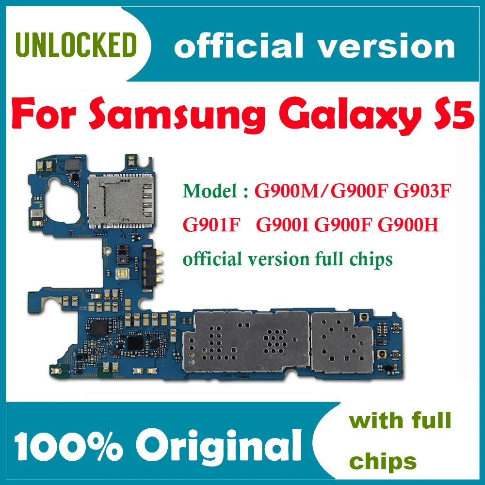 Оригинальная разблокированная материнская плата для Samsung S5 G900I G900F G900H