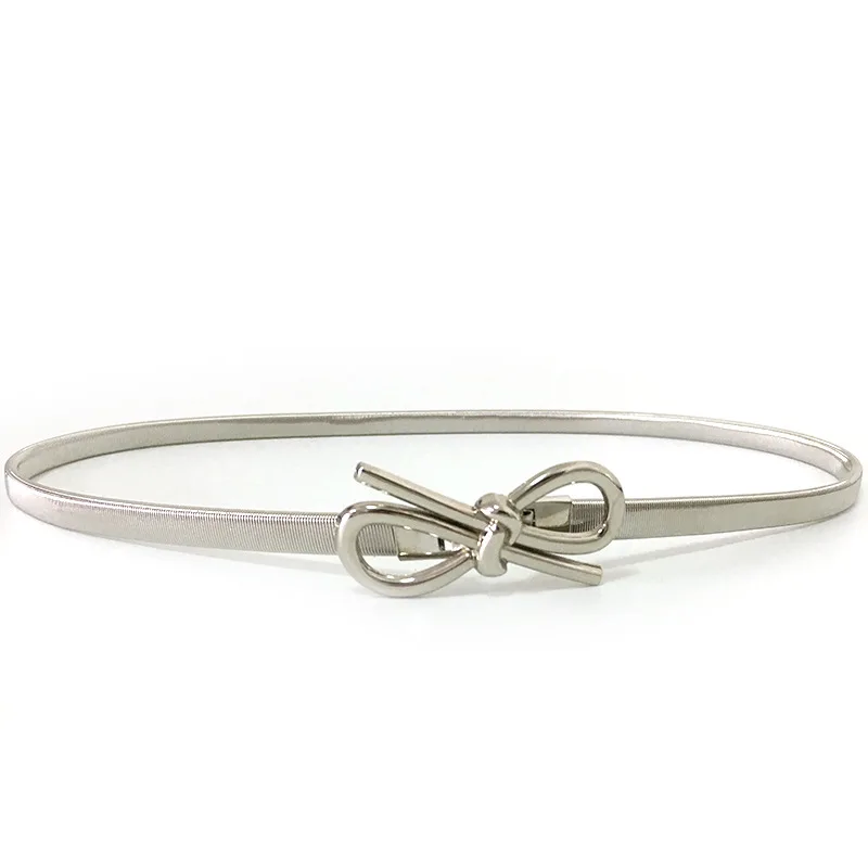 style 7 silver Эластичные ремни для женщин и девушек, тянущийся пояс на талию, Цветочный Пояс в форме листа, Свадебный дизайнерский металлический женский пояс, cinturones para mujer - Цвет: style 7 silver