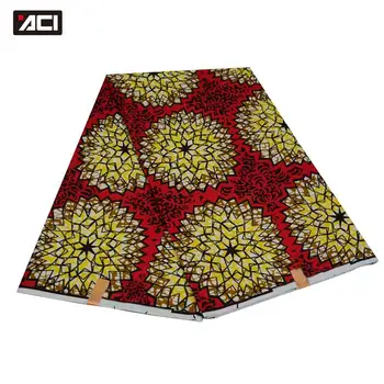 

ACI Nigeria Wax Tissu Afrcain Polyester African Print Ankara Wax Fabric 6 Yards/Piece Fashion African Batik Wax Tissus Patchwork