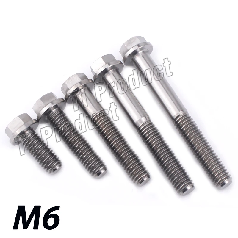 1 шт. титановый винт с фланцевой головкой M6 * 10 15 20 25 30 35 40 45 50 60 мм Материал GR5