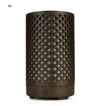 

100Ml Bamboo Aroma Diffuser Household Colorful Atmosphere Night Light Aroma Diffuser Atomizer Mini Wood Grain Aroma Diffuser