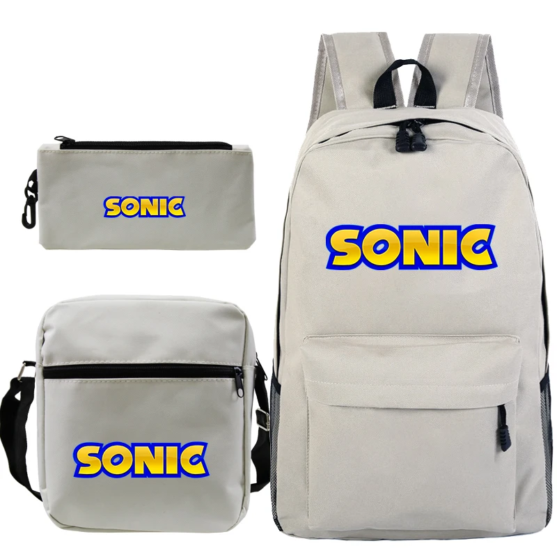 Plecak Kpop Mochila Sonic рюкзак с ежом для мужчин 3 шт./компл. хип хоп аниме Sac Dos Пенал школьный сумки для девочек-подростков