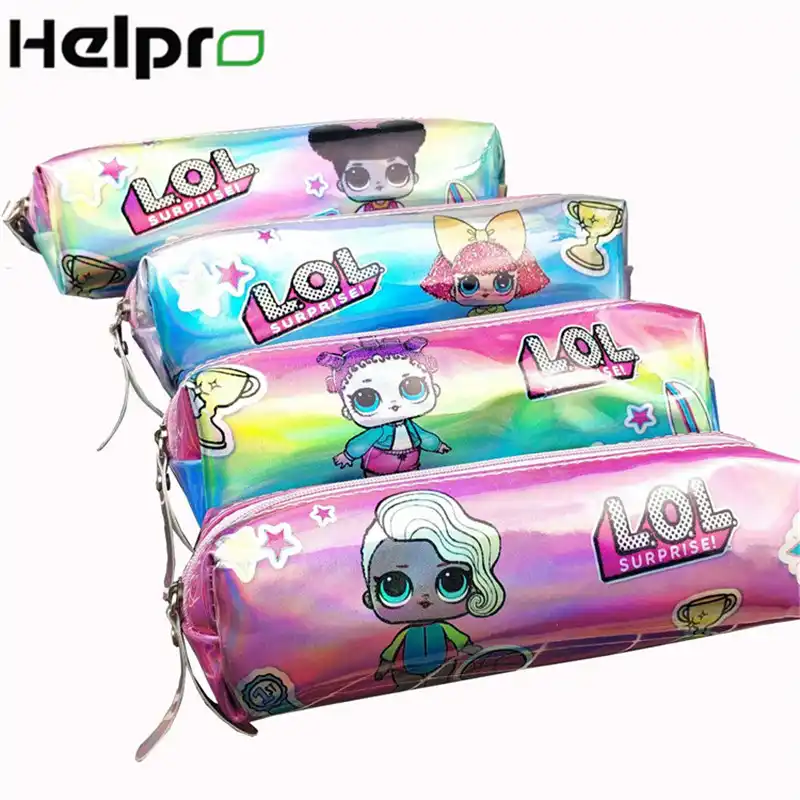Helpro LOL девушка лазерный кавайный пенал качество PU школьные принадлежности Канцтовары подарок пенал симпатичный Карандаш сумка