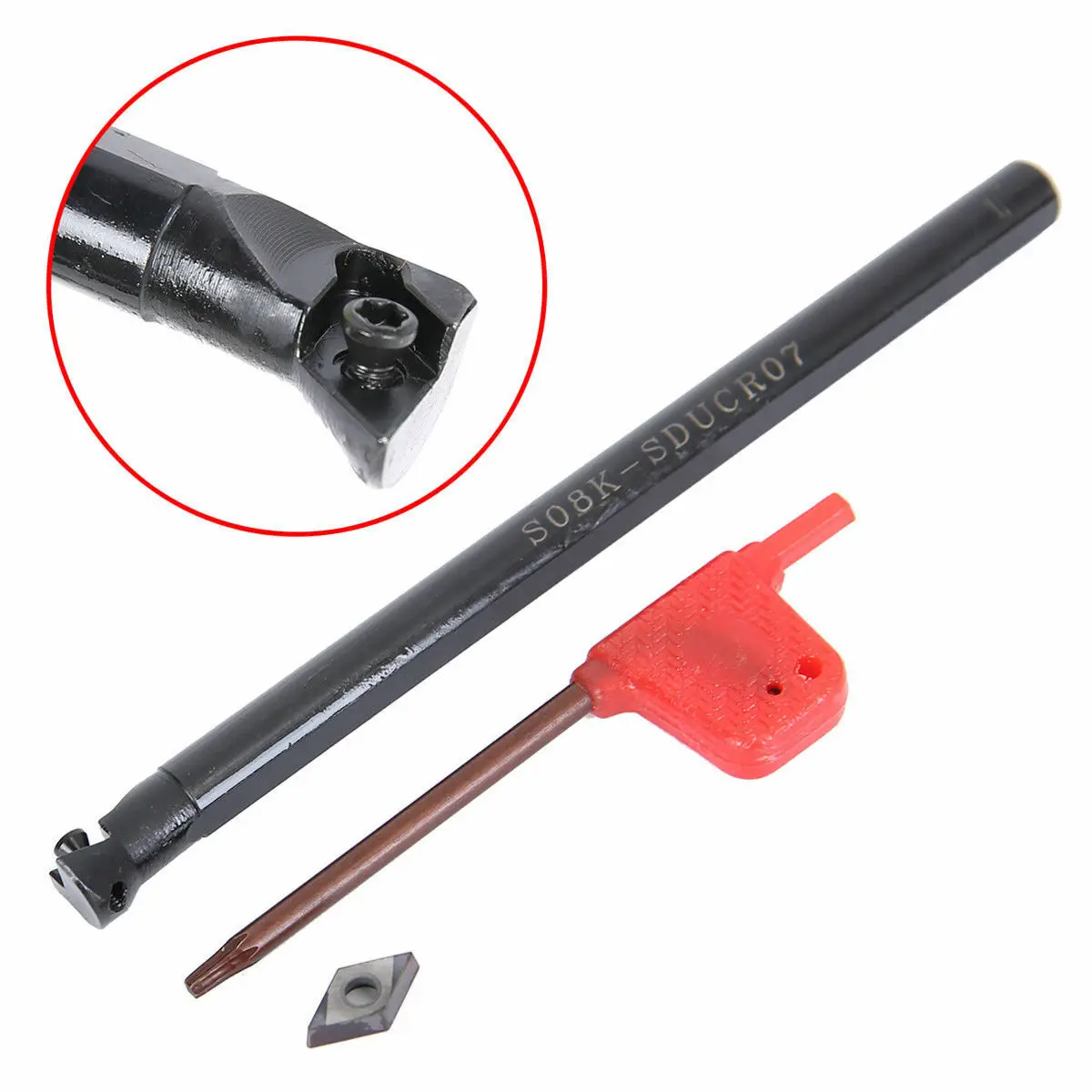 

30pcs S08K SDUCR07 S08K-SDUCR07 Turning Tools cutter lathe Inner hole cnc tool holder lathe tools for DCMT07 carbide insert