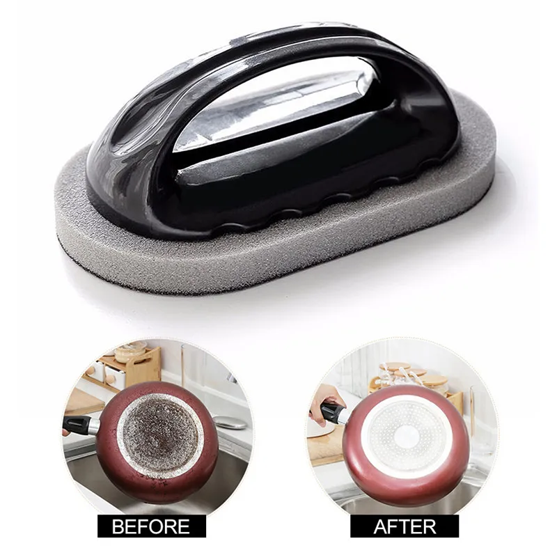 Мощная губка для очистки плитки уборка кухни пластиковая ручка ванной чистящие