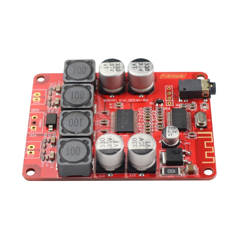 Плата цифрового усилителя мощности TPA3118 плата 2X30W AUX 8 26VDC Bluetooth V5.0|Усилители