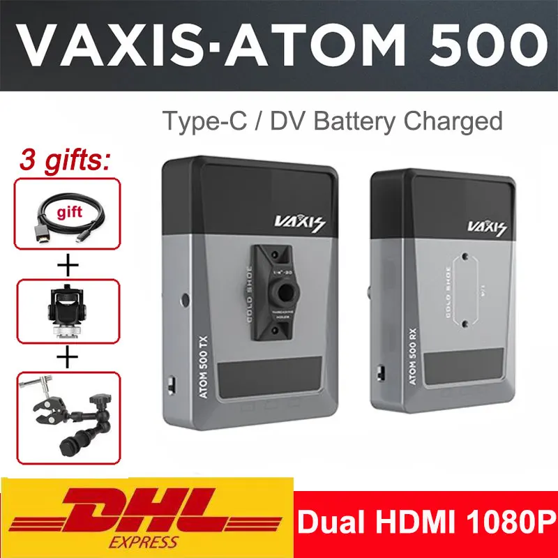 Беспроводная HD система передачи видео Vaxis ATOM 500 с изображением 1080P передатчик