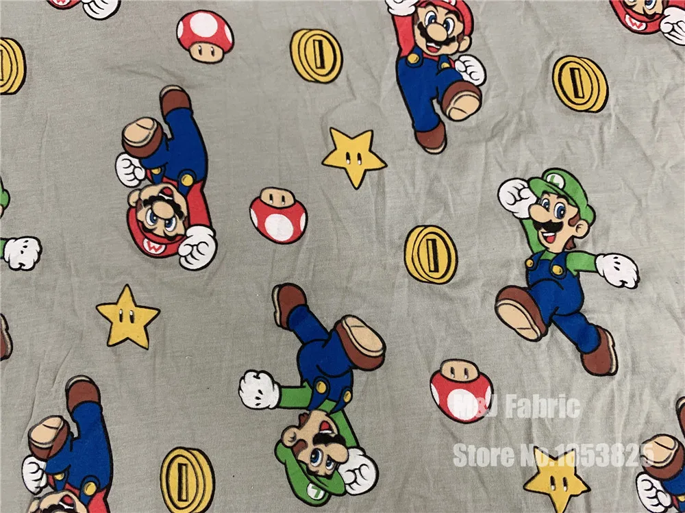 50*160 см, эластичная трикотажная хлопковая ткань для шитья, Лоскутная рубашка для мальчиков, пижама, шляпа