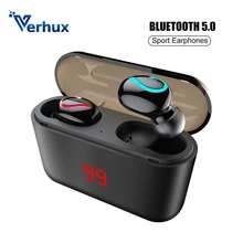 Bluetooth гарнитура с микрофоном Стерео спортивные наушники в ухо HBQ Q32 TWS 5,0 спортивные наушники для бега наушники с зарядным устройством