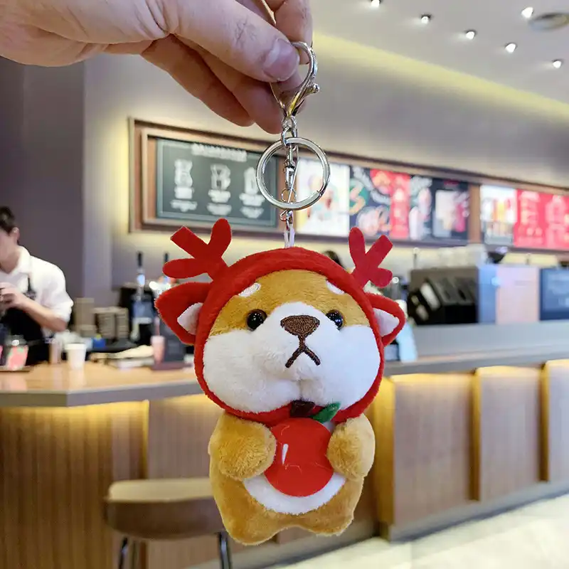 ホット販売高品質ぬいぐるみ犬キーホルダー動物クマキーリングホルダーバッグチャーム車のキーリングアクセサリーギフト卸売新しい キーホルダー Aliexpress