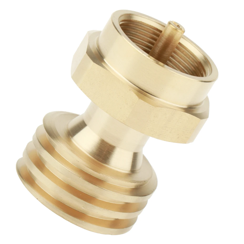 Steak Saver Adapter 1 LB Propane Gas Grill Adapter Converter for BBQ Grill Propane Tree, 1in-20 Male Throwaway Cylinder Thread