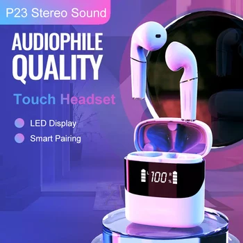 

PJD P23 Bluetooth 5.0 Earphones TWS 9D Stereo Wireless Headphones LED Display Earbuds Touch Sport Waterproof